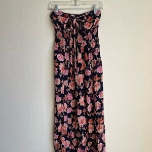 Old Navy Strapless Floral Dress - Pink and Navy